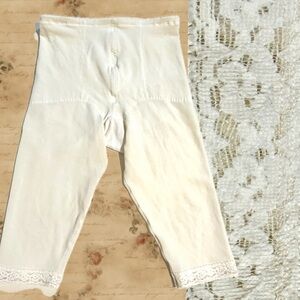 VINTAGE bloomers pant liner shapewear girdle lingerie lace stretchy‎ spandex 70s